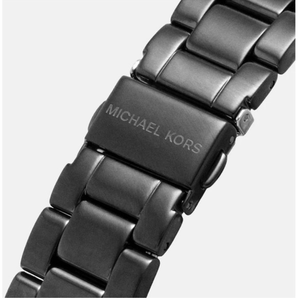 MICHAEL KORS MK6974 EVEREST GUNMETAL CHRONOGRAPH DIAL BRACELET BAND WOMENS WATCH - Picture 4 of 15